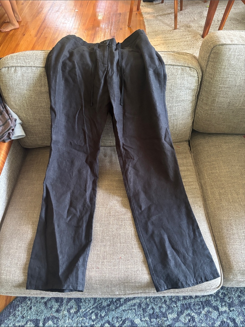 Boden Black Women's Drawstring Chino Pants